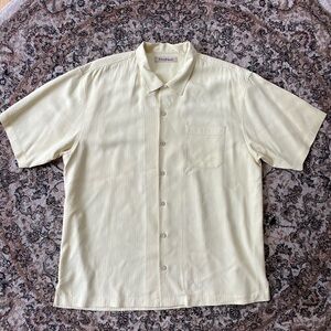 Tommy Bahama Pale Yellow Short-Sleeve Button-Down Shirt